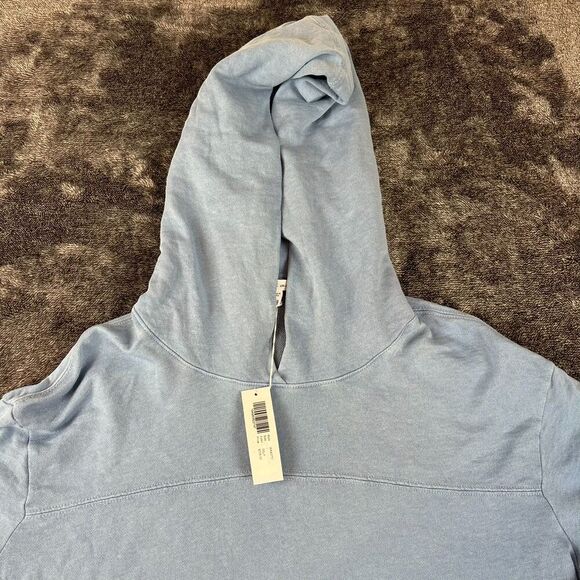 James Perse Pullover Hoodie Sweatshirt Supima Cotton Lightweight Raw Hem 1 NWT - Picture 2 of 11